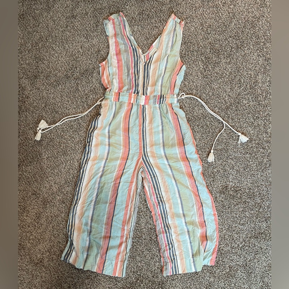 Peyton&parker pastel striped cropped jumpsuit